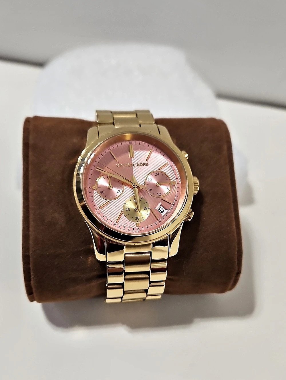Michael Kors Runway MK6161 Pink & Gold Chronograph Watch